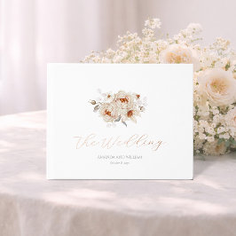 Gold Foil Floral Wedding Guest Book Gastenboek
