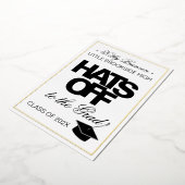 Gold Foil Foto Afstuderen kondiging Petten off Folie Uitnodiging (Gedraaid)