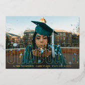 Gold Foil Foto Afstuderen volledige bekendmaking Folie Uitnodiging (Voorkant)