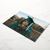 Gold Foil Foto Afstuderen volledige bekendmaking Folie Uitnodiging (Gedraaid)