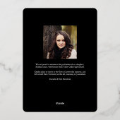 Gold Foil Foto Collage Afstuderen kondiging Folie Uitnodiging (Achterkant)