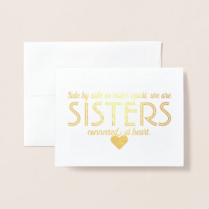 Gold Foil   Funny Bridesmaid of Maid of Honor Folie Kaarten