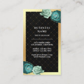 Gold Foil Galaxy Blauwgroen Cake Balloons Event Pl Visitekaartje (Achterkant)