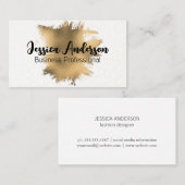Gold Foil geborsteld Achtergrond Visitekaartje (Voorkant / Achterkant)