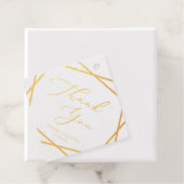 Gold Foil Geometric dank u Bedankjes Labels (Met doos)