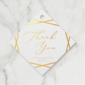 Gold Foil Geometric dank u Bedankjes Labels (Voorkant)