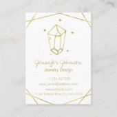 Gold Foil Geometric Jewelry Care Visitekaartje (Voorkant)