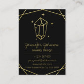 Gold Foil Geometric Jewelry Care Visitekaartje (Voorkant)