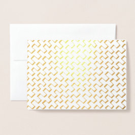 Gold Foil Geometric Painted Pattern Folie Kaarten
