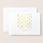 Gold Foil Geometric Painted Pattern Folie Kaarten (Met envelop)