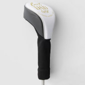 Gold Foil Geometric Vaderdag Golfheadcover (Schuin)