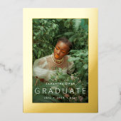 Gold Foil Geperst Lijst Afstuderen Aankondiging 20 (Voorkant)