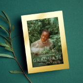 Gold Foil Geperst Lijst Afstuderen Aankondiging 20