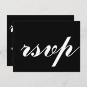 Gold Foil Glamor Wedding RSVP Uitnodiging Briefkaa (Voorkant / Achterkant)