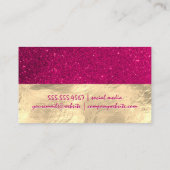 Gold Foil | Glitter-achtergrond Visitekaartje (Achterkant)