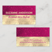 Gold Foil | Glitter-achtergrond Visitekaartje (Voorkant / Achterkant)