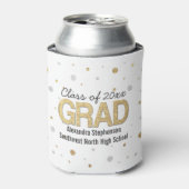 Gold Foil Glitter Confetti Gradution Party Custom Blikjeskoeler (Blikje Voorkant)