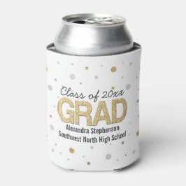 Gold Foil Glitter Confetti Gradution Party Custom Blikjeskoeler