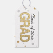 Gold Foil Glitter Confetti Gradution Party Custom Cadeaulabel (Voorkant)