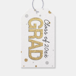 Gold Foil Glitter Confetti Gradution Party Custom Cadeaulabel