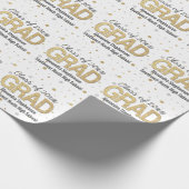 Gold Foil Glitter Confetti Gradution Party Custom Cadeaupapier (Hoek)