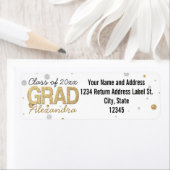 Gold Foil Glitter Confetti Gradution Party Custom Etiket (Insitu)