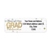 Gold Foil Glitter Confetti Gradution Party Custom Etiket (Voorkant)