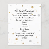Gold Foil Glitter Confetti Gradution Party Custom Flyer (Achterkant)