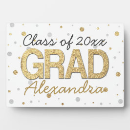 Gold Foil Glitter Confetti Gradution Party Custom Fotoplaat
