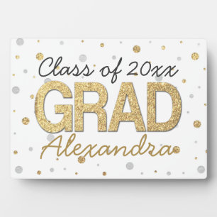 Gold Foil Glitter Confetti Gradution Party Custom Fotoplaat