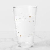 Gold Foil Glitter Confetti Gradution Party Custom Glas (Achterkant)