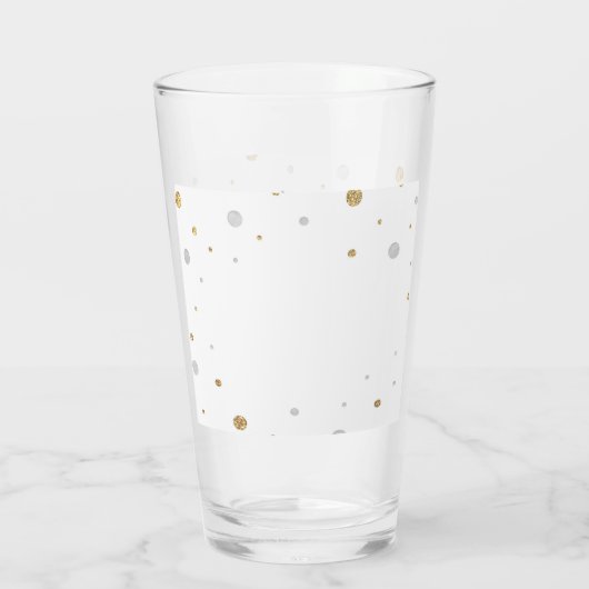 Gold Foil Glitter Confetti Gradution Party Custom Glas (Achterkant)