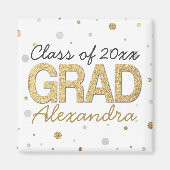 Gold Foil Glitter Confetti Gradution Party Custom Magneet (Voorkant)