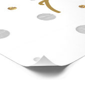 Gold Foil Glitter Confetti Gradution Party Custom Poster (Hoek)