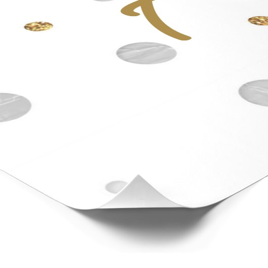 Gold Foil Glitter Confetti Gradution Party Custom Poster (Hoek)