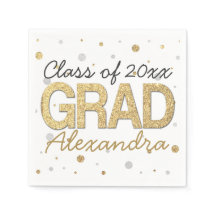 Gold Foil Glitter Confetti Gradution Party Custom