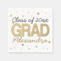 Gold Foil Glitter Confetti Gradution Party Custom