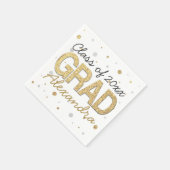 Gold Foil Glitter Confetti Gradution Party Custom Servet (Hoek)