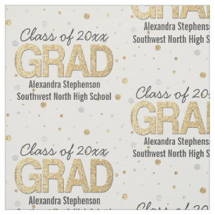Gold Foil Glitter Confetti Gradution Party Custom Stof