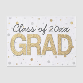 Gold Foil Glitter Confetti Gradution Party Custom Tissuepapier