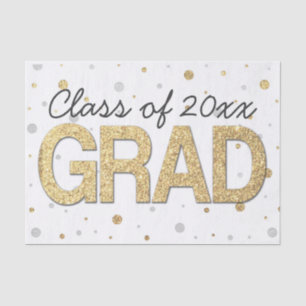 Gold Foil Glitter Confetti Gradution Party Custom Tissuepapier