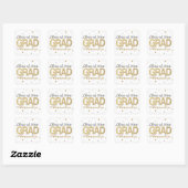 Gold Foil Glitter Confetti Gradution Party Custom Vierkante Sticker (Vel)