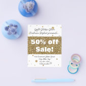 Gold Foil Glitter Confetti Salon/Advertisement Flyer (Enkel)