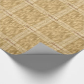 Gold Foil Glitter Glitter Checkered Monogramed Ker Cadeaupapier (Hoek)
