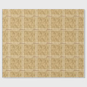 Gold Foil Glitter Glitter Checkered Monogramed Ker Cadeaupapier (Vlak)