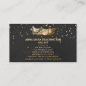 *~* Gold Foil Glitter Nail Poolse heels parfum Visitekaartje (Achterkant)