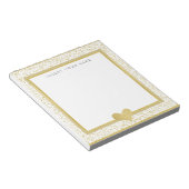Gold Foil & Glitter Personalized Notitieblok 5,5 x (Schuin)