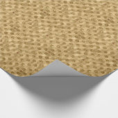 Gold Foil Glitter Polka Dot Monogramed Kerstmis Cadeaupapier (Hoek)