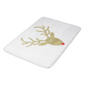 Gold Foil Glitter Rudolph Kerstbath Mats Badmat (Gekanteld)