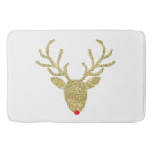 Gold Foil Glitter Rudolph Kerstbath Mats Badmat (Voorkant)
